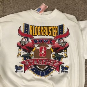 Vintage blockbuster bowl Stanford football sweater 1993 with tags